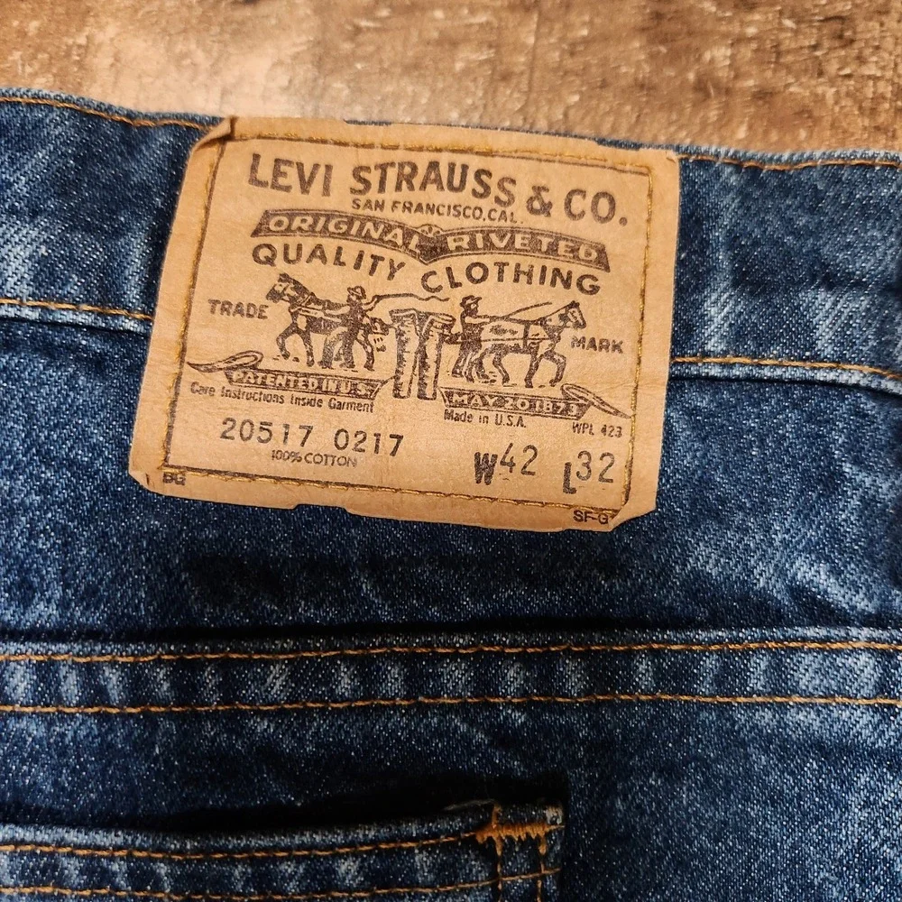 Vintage Levis 517 Jeans Pants Mens 40x30 Blue Denim Orange Tab 70s 80s Tag 42x32